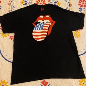 Rolling Stones 2015 Zip Codes tour T-shirt, black, size XL